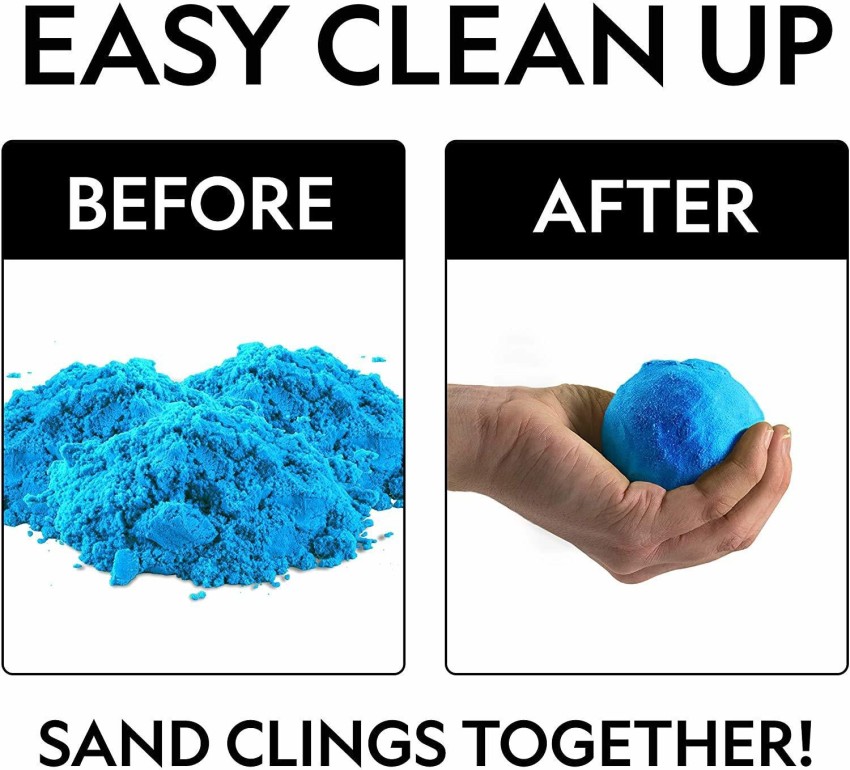 aparna's collection Kinetic sand kit for girls 500 gms Amazing Magic Smooth  Gluten-Free Active Artificial Sand Play Dough Clay Set with Moulded Toys  (Multicolour) Moving Activity for Children, with Multiple Moulds blue 