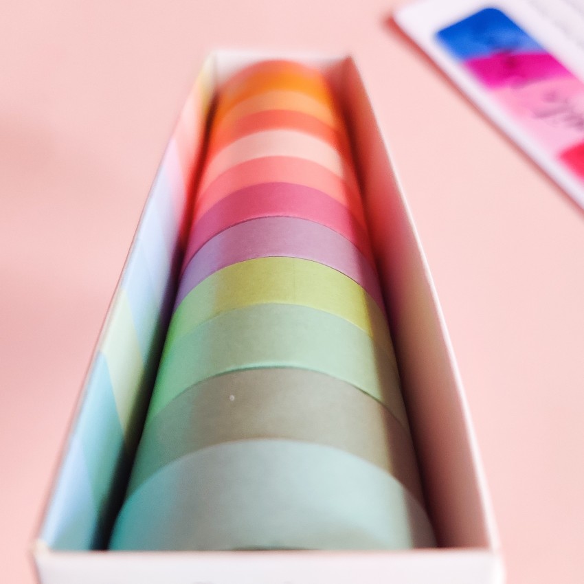 Pastel Washi Tape Set - Simple Pattern | Artiful Boutique