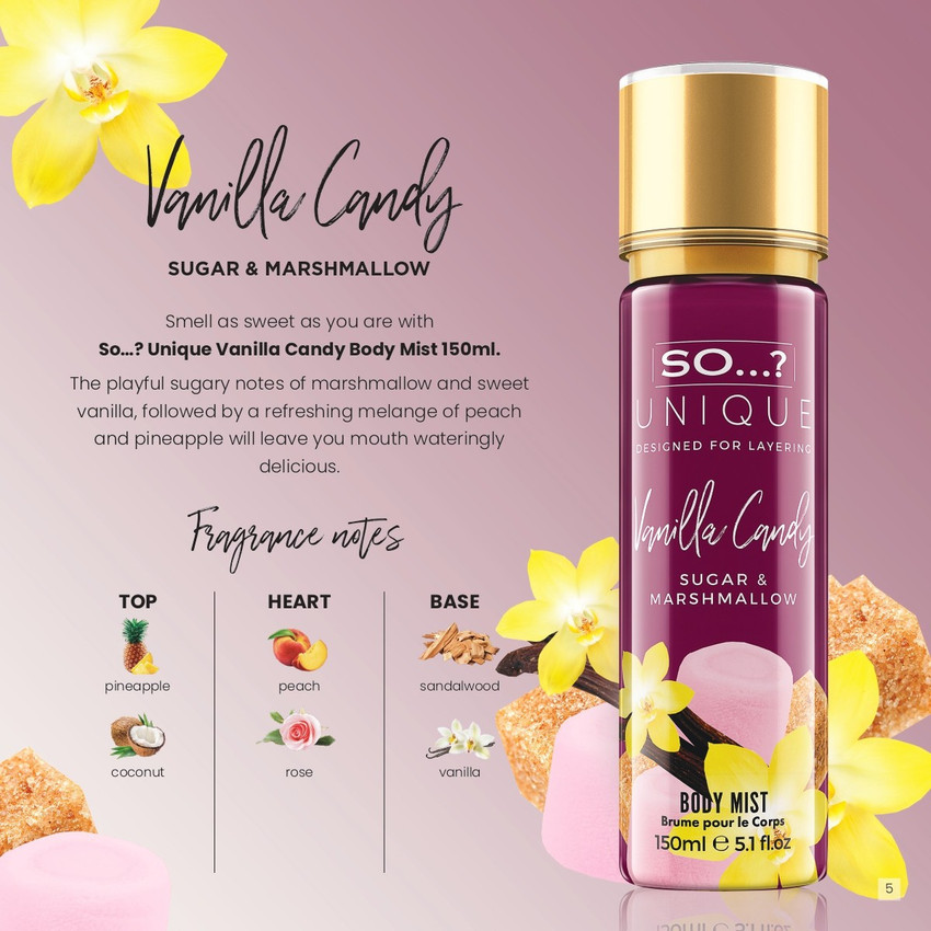 so Unique Vanilla Candy Body Mist 150ml Body Mist For Women