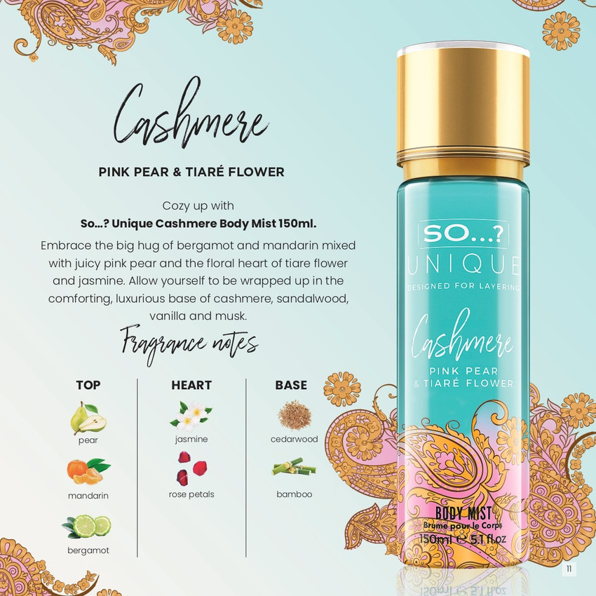 so Unique Cashmere Body Mist 150ml Body Mist For Women