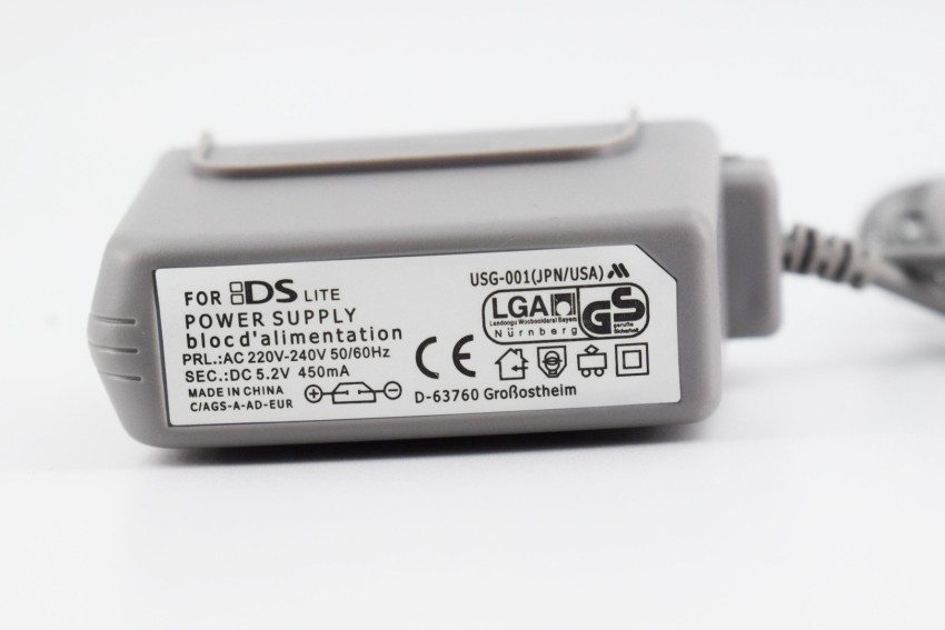 Chargeur Compatible avec Nintendo DS Lite avec câble de Chargement et Bloc  d'alimentation OTB et Chiffon de Nettoyage pour écran mungoo