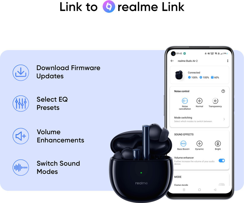 Realme noise cancellation buds sales