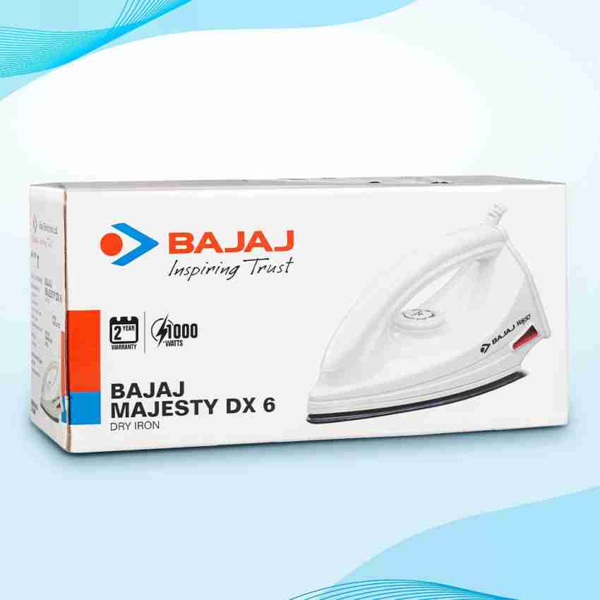 Bajaj majesty dx6 store dry iron price