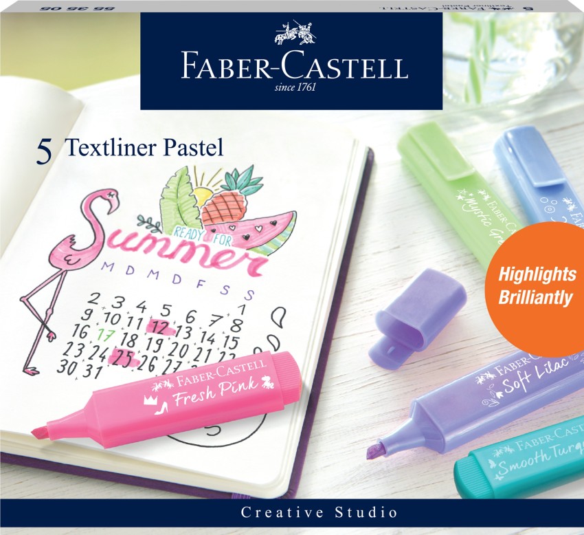 Faber-Castell 4 Text Liners Pastel Markers Set