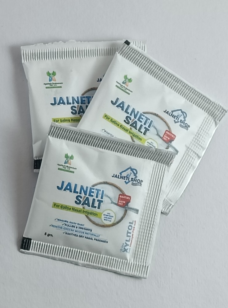 AYURTECH JALNETI BOTTLE with Nasal Rinse Salt 10satchets(5gms