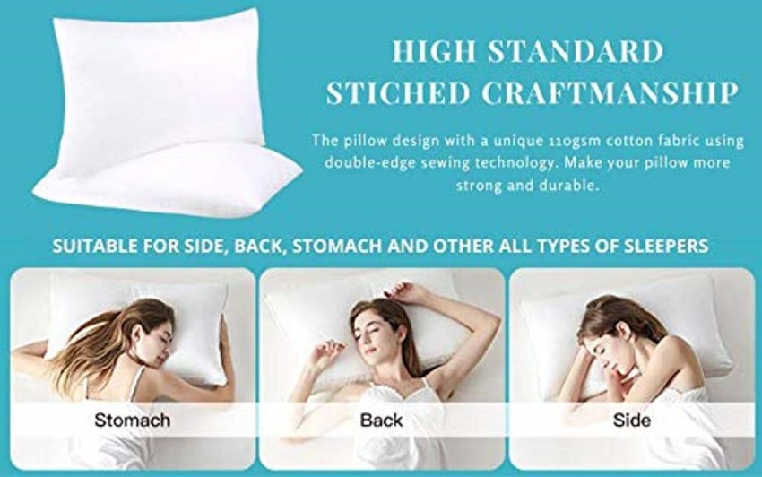 Royal Looking Cotton Solid Sleeping Pillow Pack of 2 - Buy Royal