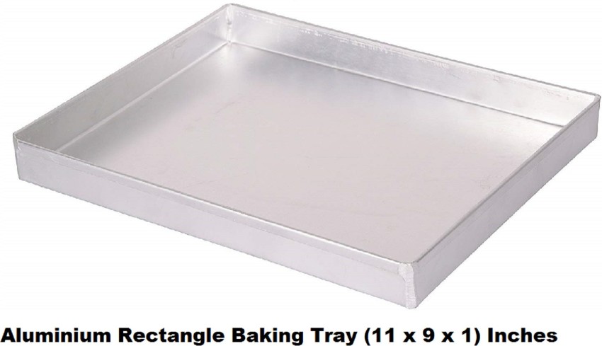 Bakers cutlery Aluminium Rectangle Baking Tray (11 x 9 x 1) Inches Tray  Price in India - Buy Bakers cutlery Aluminium Rectangle Baking Tray (11 x 9  x 1) Inches Tray online at