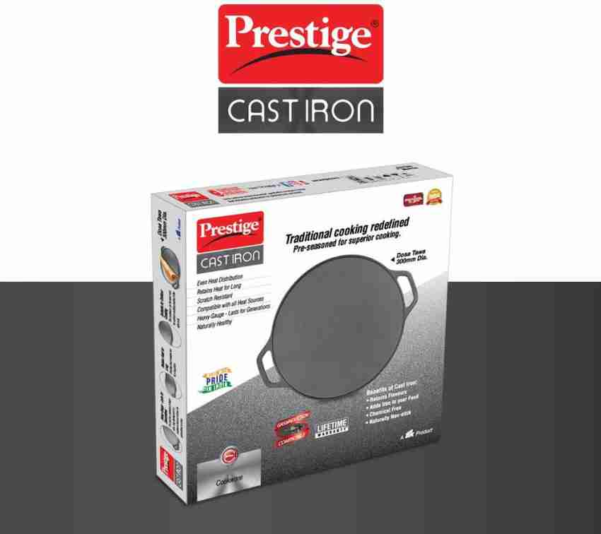 Prestige Scratch resistant Dishwasher Safe Cast Iron Dosa Tawa Of 300 mm