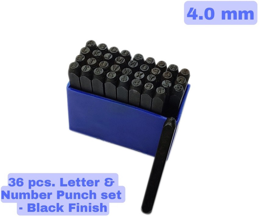 Luxuro Number Punch Set 5/32 - (4 mm) Hardened Steel/Metal  Die Jewelers with Case Punches & Punching Machines - PUNCH SET