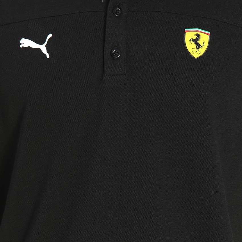 Puma Scuderia Ferrari Athletic Polo Shirt - Black - Mens