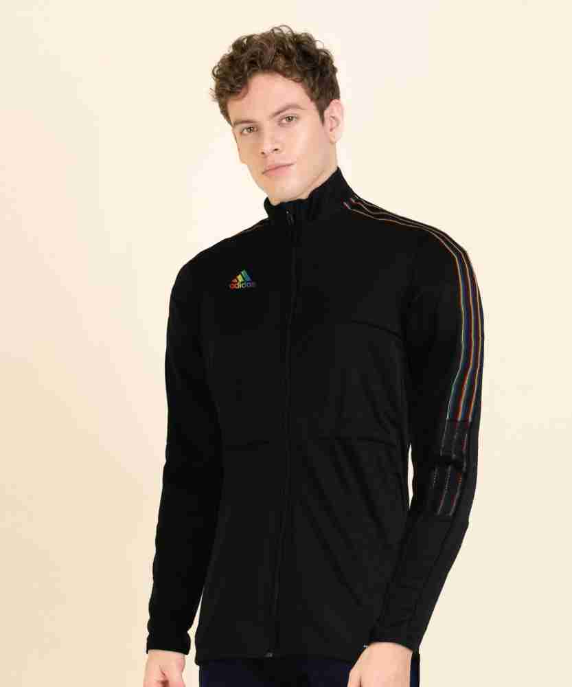 Adidas men's tiro discount metallic track jacket