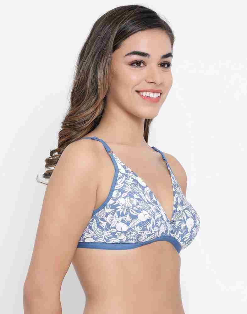 Buy Clovia Cotton Non-padded Full Cup Wire Free Balconette Bra - Multi  Color (Pack of 2) online