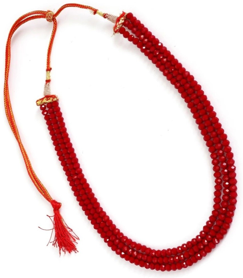 Red crystal store stone necklace