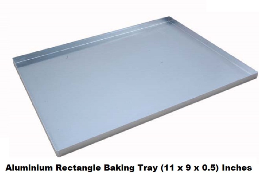 Bakers cutlery Aluminum Rectangle Baking Tray (11 x 9 x 2) Inches Tray  Price in India - Buy Bakers cutlery Aluminum Rectangle Baking Tray (11 x 9  x 2) Inches Tray online at