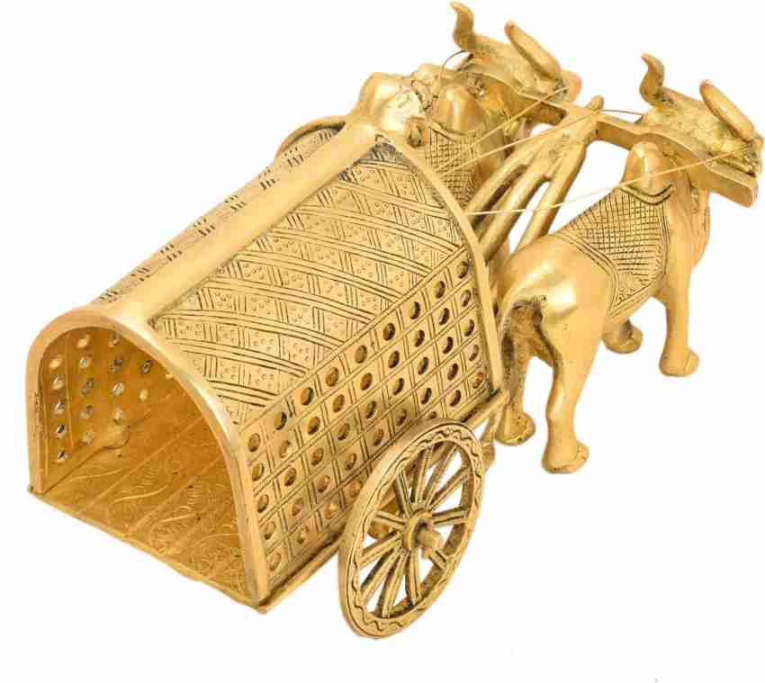 Buy Kalarambh Bharat Haat Yellow Brass Incense Storage Box