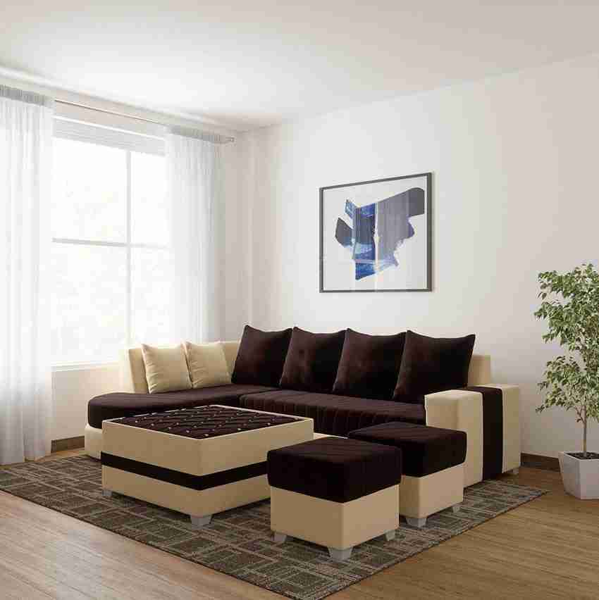 Brown and beige hot sale sofa set