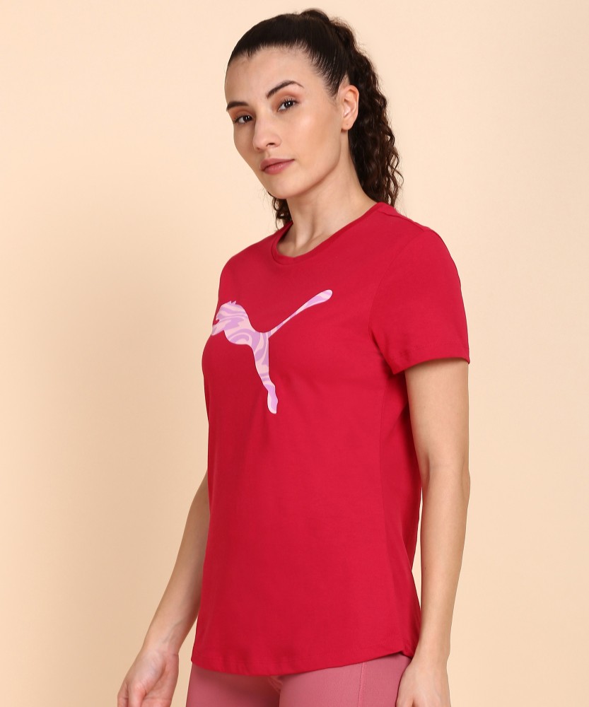 Womens red store puma shirt