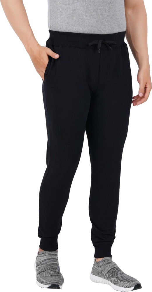 Buy Men Solid Black Track Pants-Black-L Online at Best Prices in India -  JioMart.