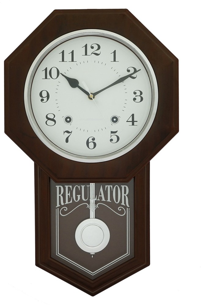 A&A Plaza Pendulum Wall Clock Analog 36 cm X 32 cm Wall Clock