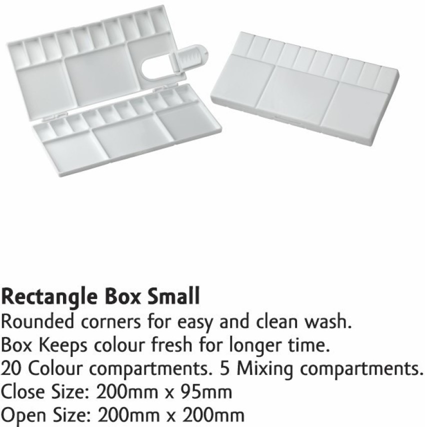 24 Compartments Plastic Paint Palette Paint Tray With Soft Lid For  Watercolors And Oil Paint (q)
