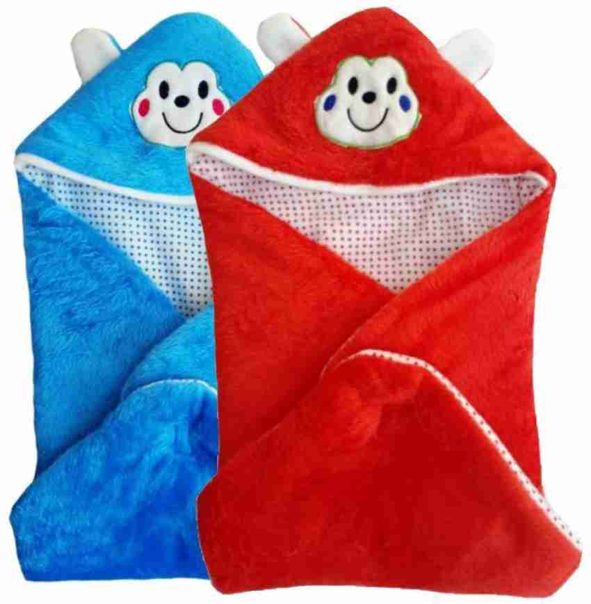 Miss Chief by Flipkart Polka Single Hooded Baby Blanket for Mild