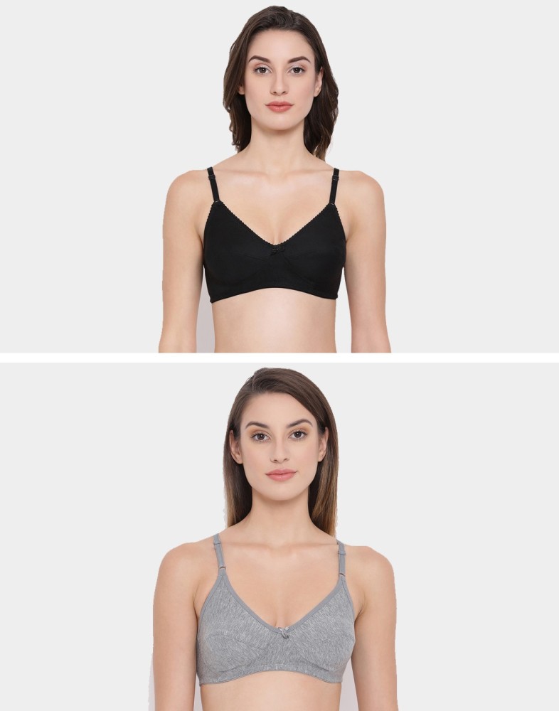 Buy Clovia Dark Grey Non Padded T Shirt Bra for Women Online
