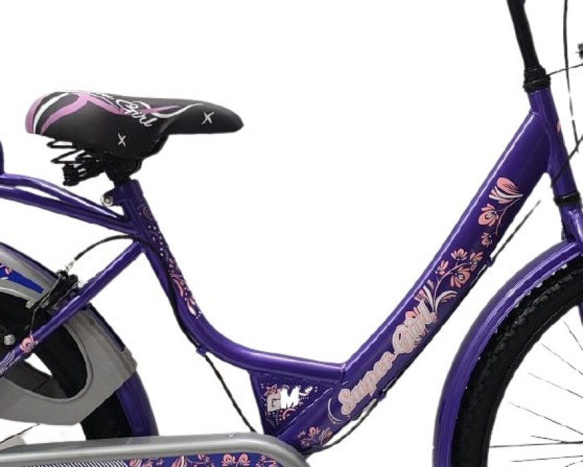 Geoman Ranger Lady Cycle SuperGirls Single Speed Basket Purple