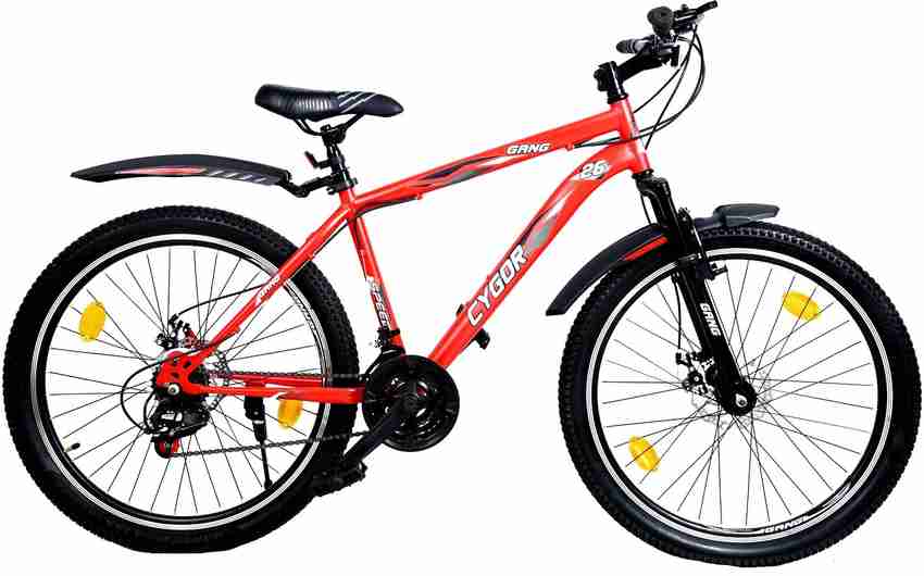 GANG CYGOR Duel Disc Front Suspension 21 Speed Alloy Wheel Cycle 26 T Mountain Cycle Price in India Buy GANG CYGOR Duel Disc Front Suspension 21 Speed Alloy Wheel Cycle 26