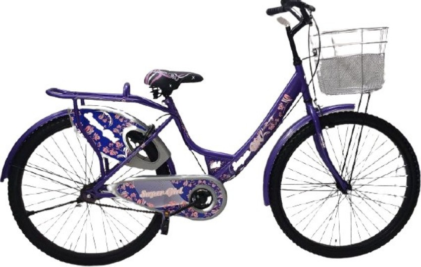 Geoman Ranger Lady Cycle SuperGirls Single Speed Basket Purple Girls Women 26 T Girls Cycle Womens Cycle Price in India Buy Geoman Ranger Lady Cycle SuperGirls Single Speed Basket Purple Girls Women