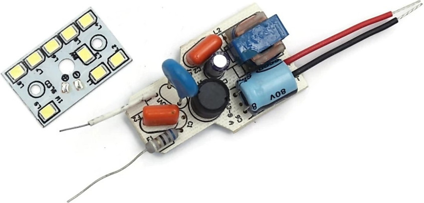 CKE 10 PIECE OF 9 WATT HPF DRIVER AND MC PLATE FOR 9 WATT LED BULB RAW MATERIALS WHITE COLOR Electronic Components Electronic Hobby Kit Price in India Buy CKE 10