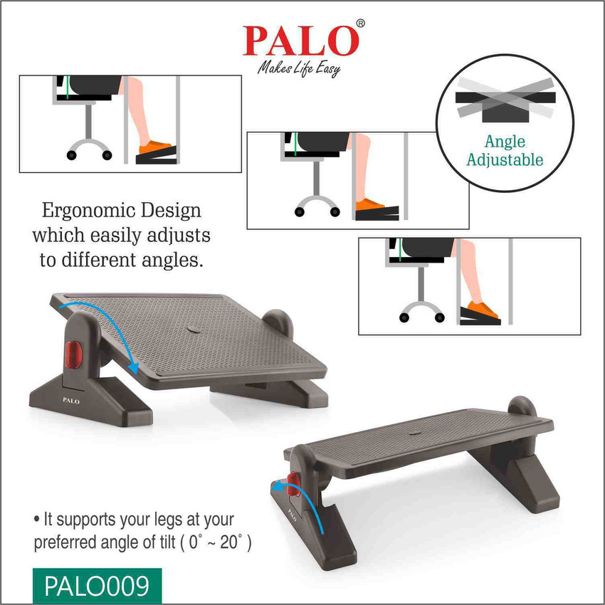 Angle shop adjustable footrest