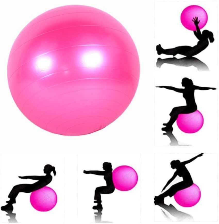Fitguru EXERCISE BALL 85 CMS PINK WITH FOOT PUMP Gym Ball 