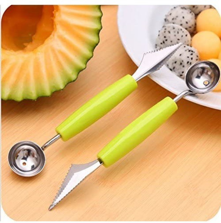 Melon Baller Stainless Steel Fruit Carving Knife, Slicer & Scooper