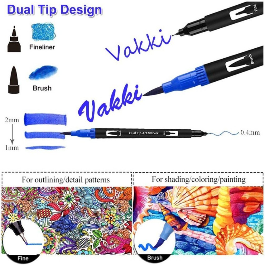 kayru Marker Pen Graphic, Permanent Marker Pens 48 Colors  Sketch Marker Sketch Pens Nib Nib Sketch Pens - SKETCH PEN, MARKER PEN