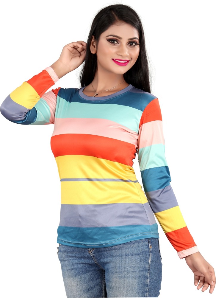 Multicolor Printed T Shirts For Women, Casual at Rs 250/piece in Surat