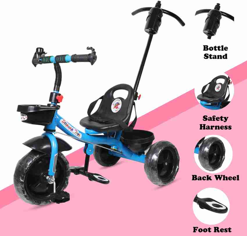 DUGGY DGY BABY TRICYCLE WITH BASKET AND PARENT HANDLE LIGHT BLUE