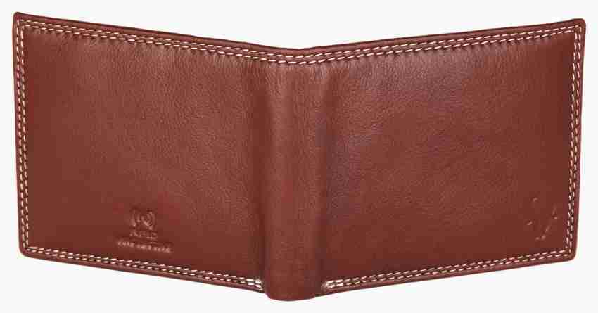 WILDHORN Men Casual Brown Genuine Leather Wallet maroon - Price in India