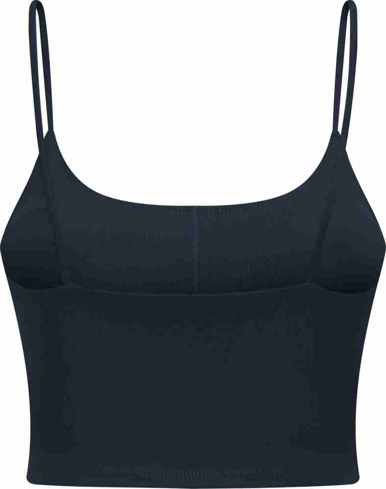 Plus Size Black Seamless Padded Crop Bralette Top Yours, 46% OFF