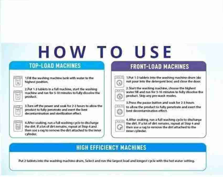 Washing Machine Deep Cleaner Tablet Front And Top Load Perfectly Cleaning  Tub& Drum Stain Remover at best price in Surat