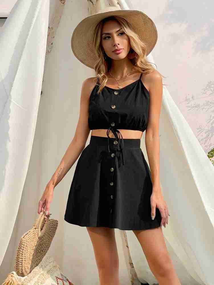 Buy Urbanic Women Two Piece Dress Black Dress Online at Best Prices in  India