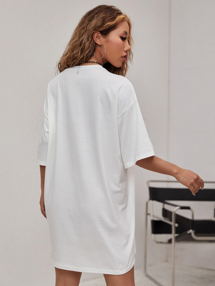 Urbanic Women T Shirt White Dress