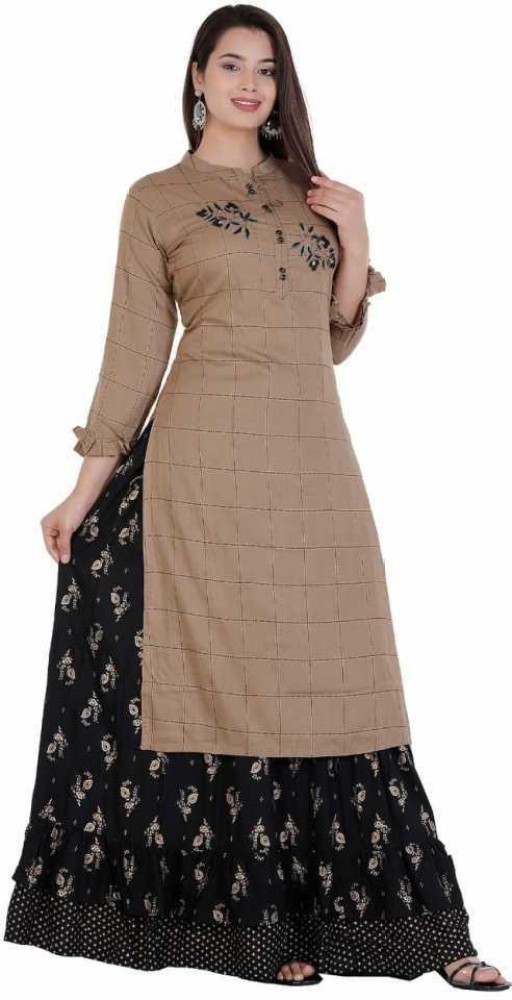 Kurti with skirt flipkart best sale