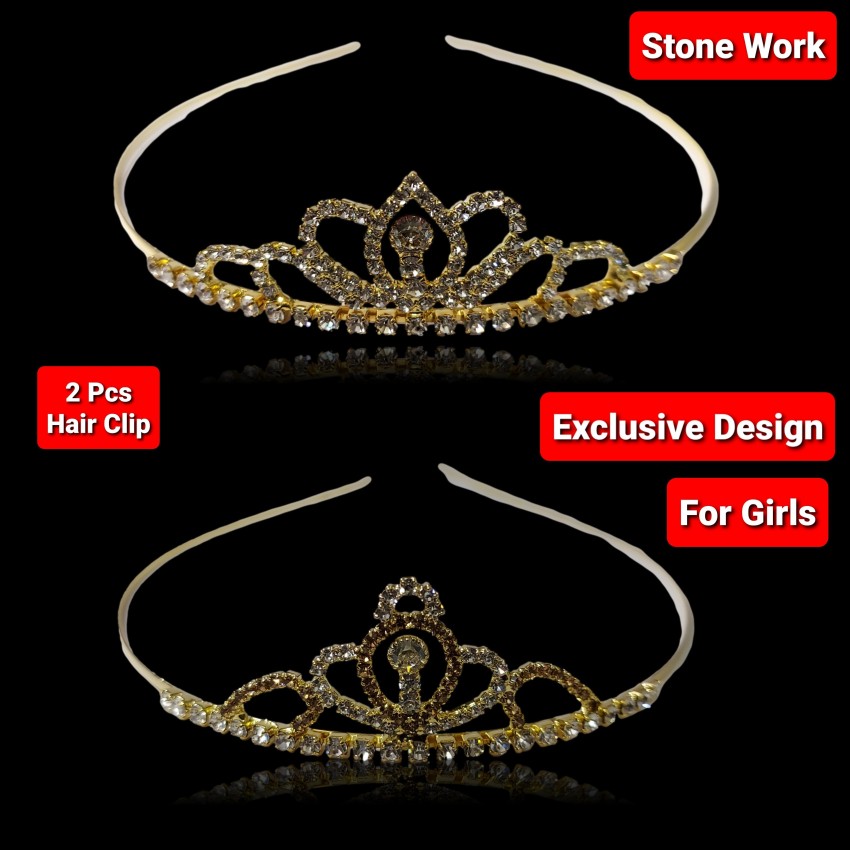 alamodey Gold Tiara Hair Band Price in India - Buy alamodey Gold Tiara Hair  Band online at
