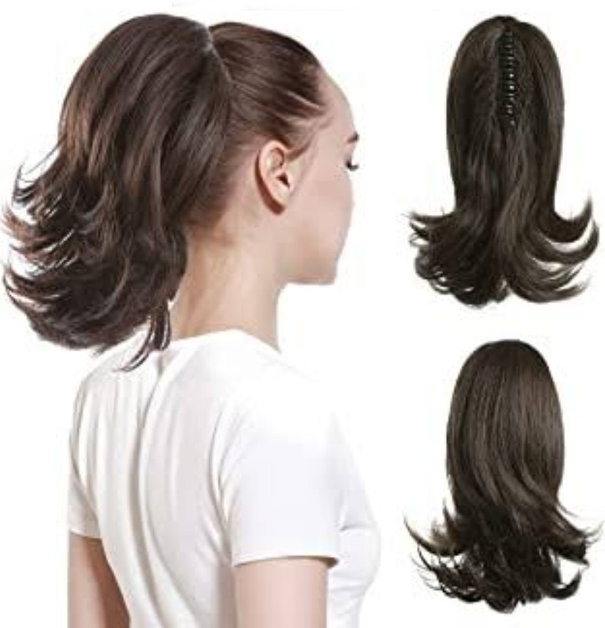 Alizz soft curly clutcher pony tail short Hair Extension Price in India Buy Alizz soft curly clutcher pony tail short Hair Extension online at Flipkart