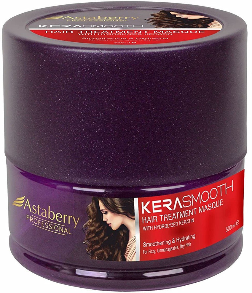 ASTABERRY Professional KeraSmooth Hair Treatment Masque 500ml For Fizzy Unmanageable Dry Hair Smoothing Hydrating Price in India Buy ASTABERRY Professional KeraSmooth Hair Treatment Masque 500ml For F...