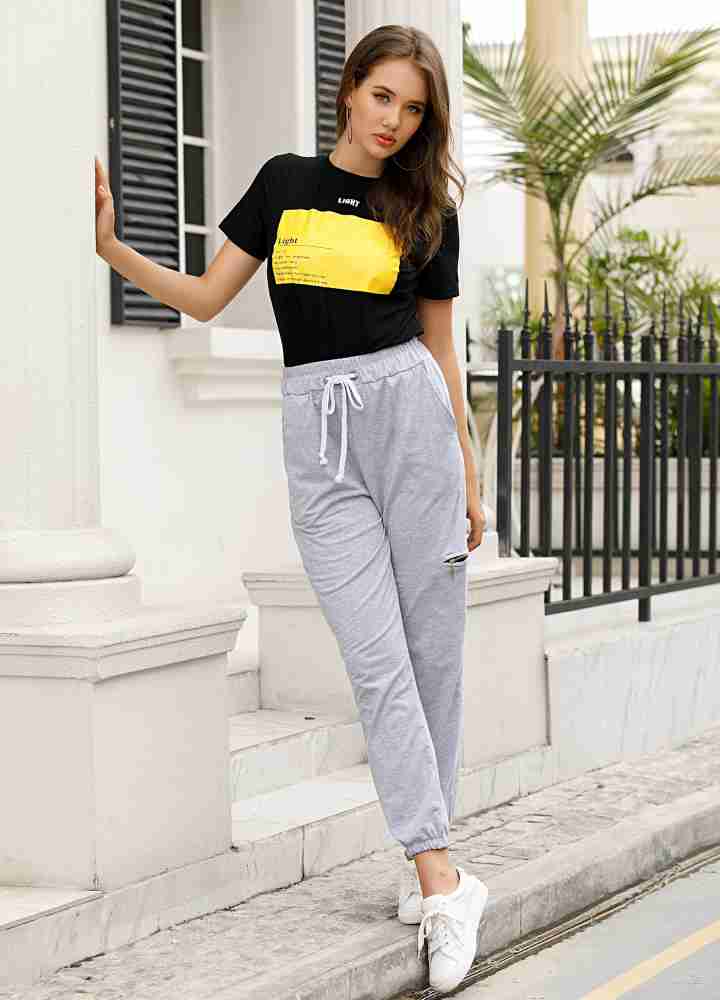 Urbanic Solid Women White Track Pants - Buy Urbanic Solid Women White Track  Pants Online at Best Prices in India