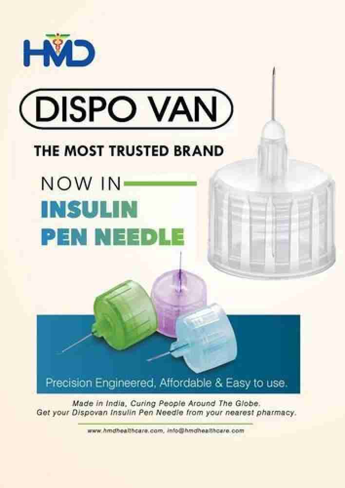 Dispovan Pen Needles (4mm 32G) - Pack of 5Buy Online at best price in  India from