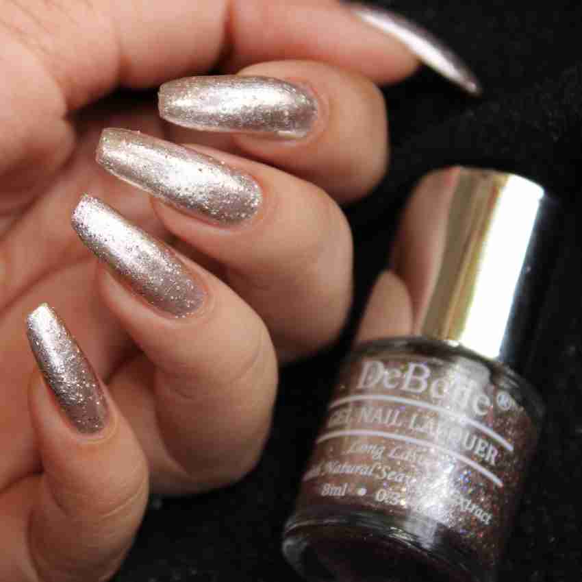 Buy DeBelle Gel Nail Lacquer Estella Silver with Black Glitter Nail Polish  for Women Online in India