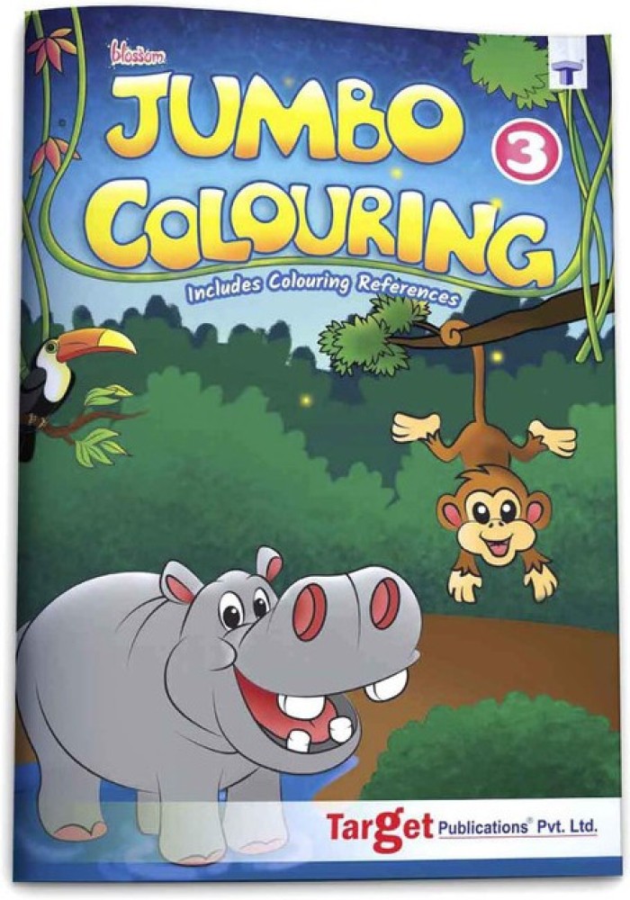 Jolly Kids Jumbo Colouring Books For Kids Set of 4, 130 Fun Learnig Images  Per Colour Book, Ages 3 – 8 Years - Shethbooks