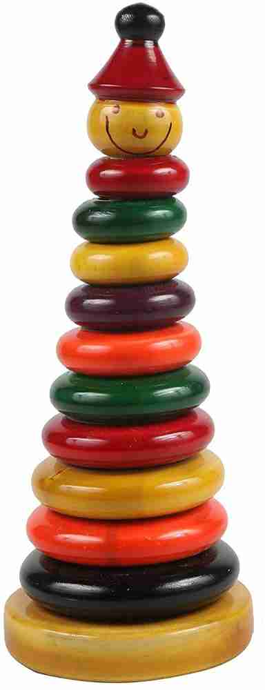 Wooden stacking rings toy cheap